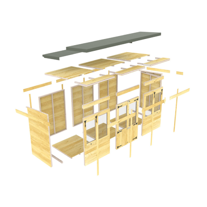 8ft x 8ft Pent Summer House