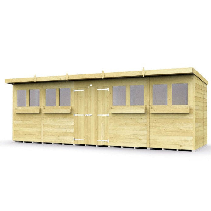 20ft x 7ft Pent Summer Shed