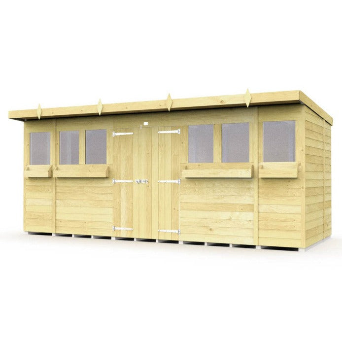 16ft x 7ft Pent Summer Shed