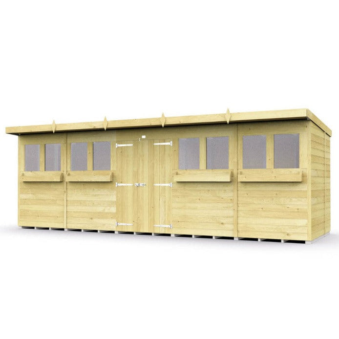 20ft x 5ft Pent Summer Shed