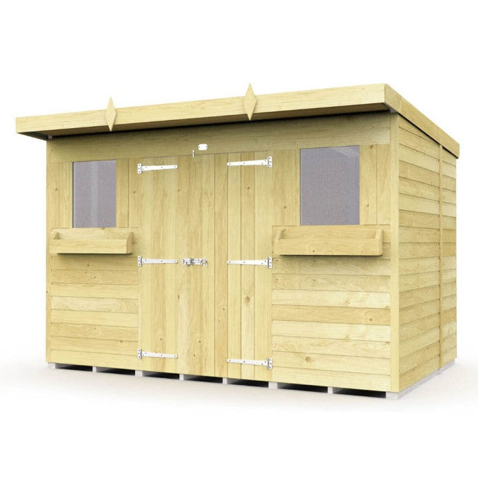 10ft x 8ft Pent Summer Shed