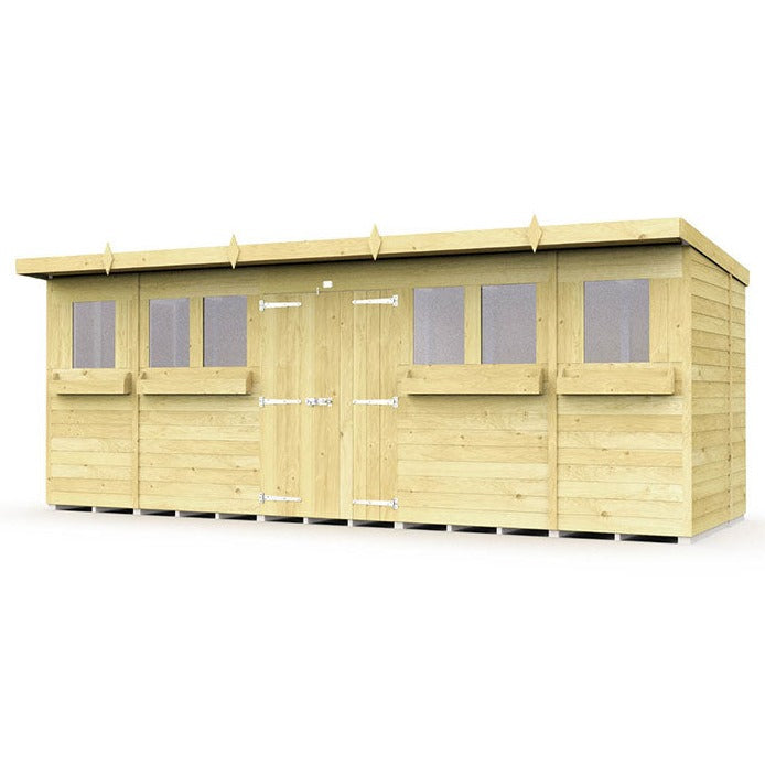 18ft x 6ft Pent Summer Shed