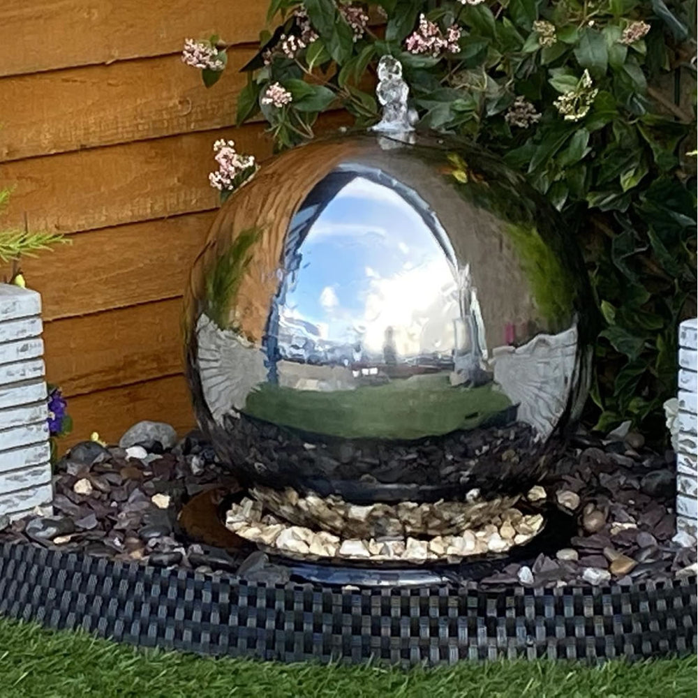 Tranquility 40cm Stainless Steel Sphere Water Feature