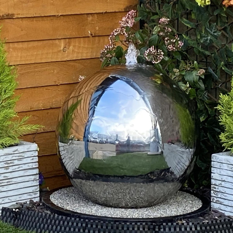 Tranquility 50cm Stainless Steel Sphere Water Feature