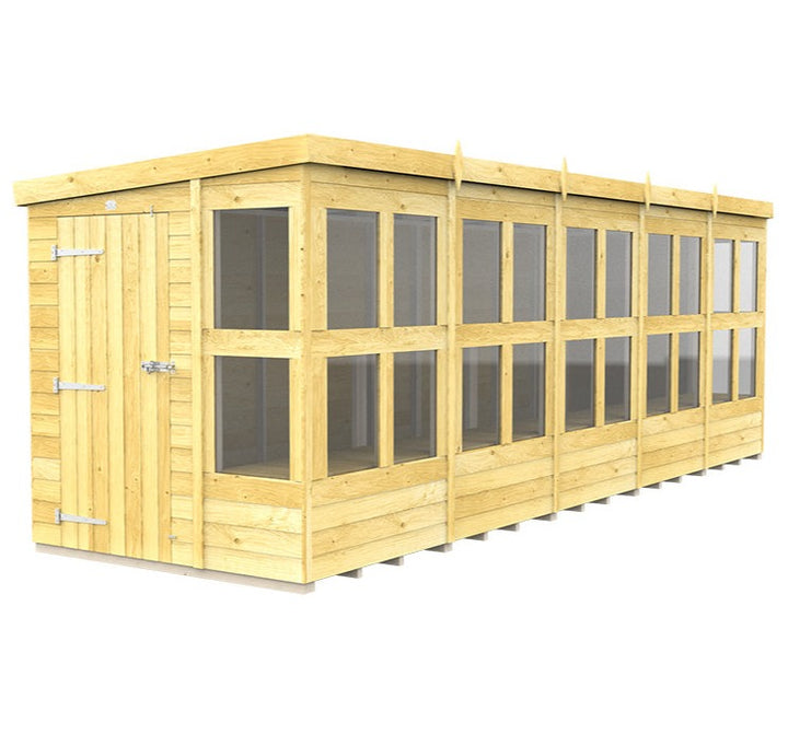 6ft x 20ft Pent Potting Shed