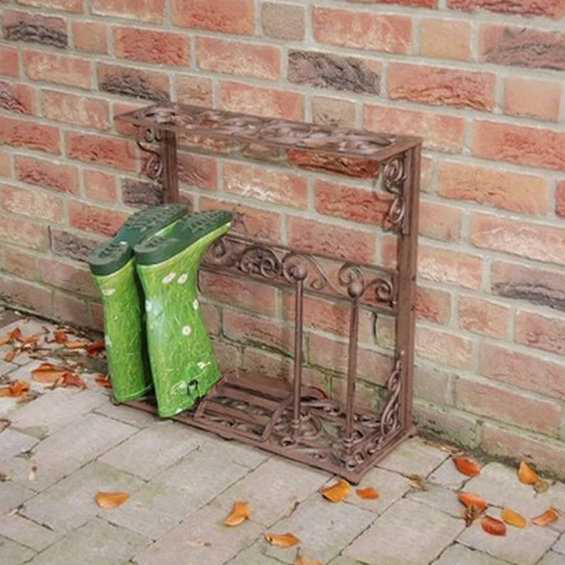 Cast Iron Boot Rack Small Garden Wildlife