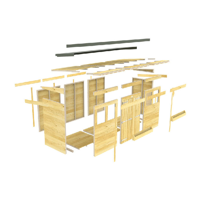 20ft x 8ft Pent Summer Shed
