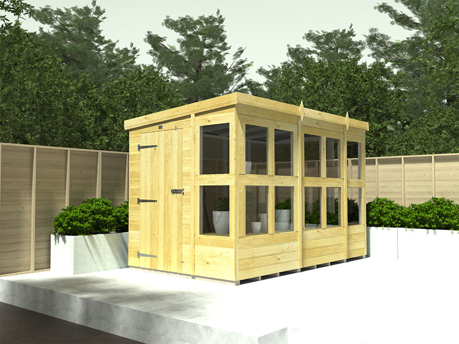 6ft x 20ft Pent Potting Shed