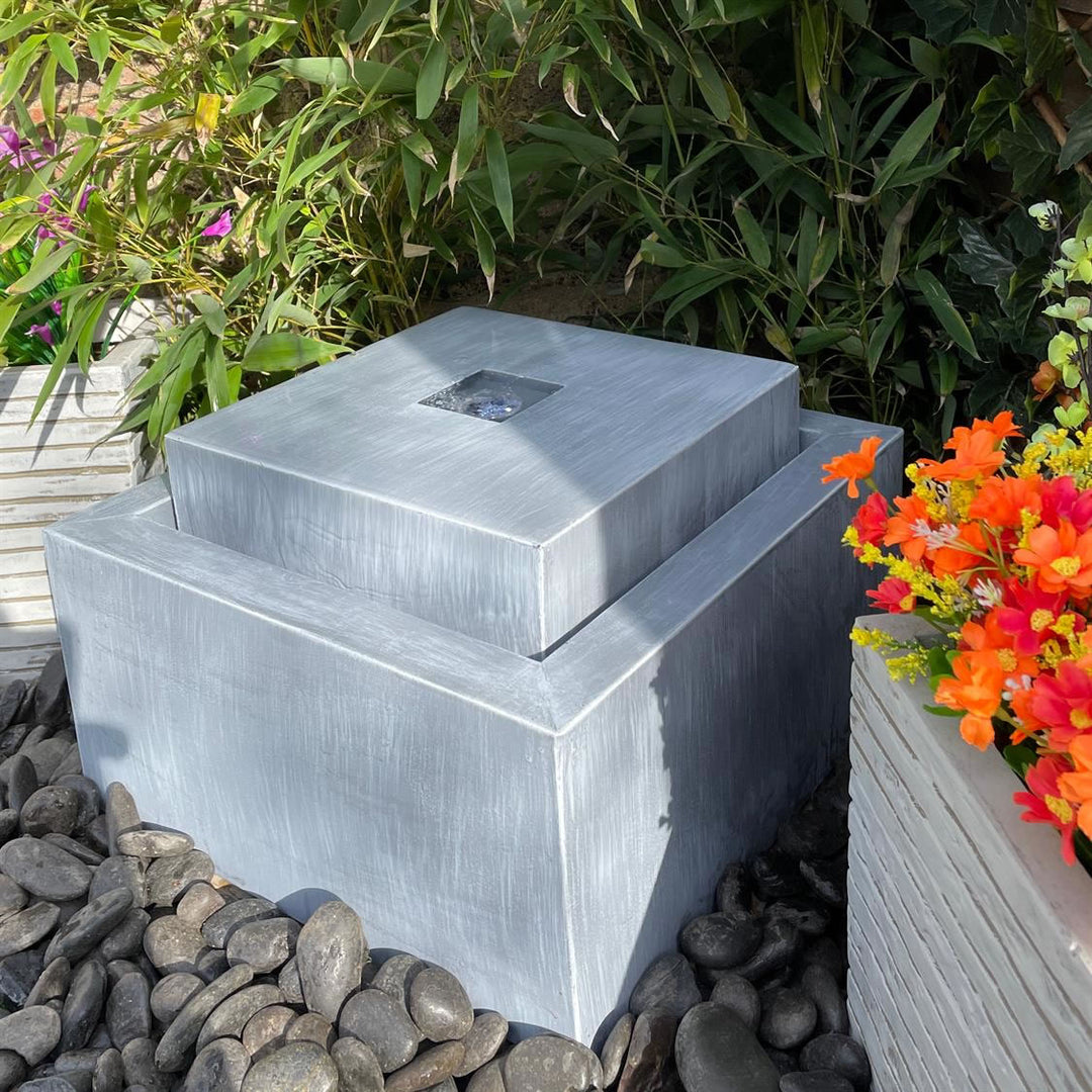 Tranquility Zinc Cube Water Feature