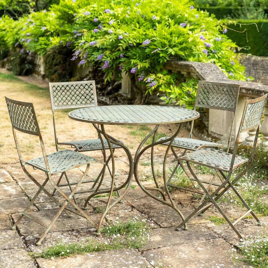 Ascalon Marlborough 5 Piece Bistro Set - 'Antique Blue Rust'