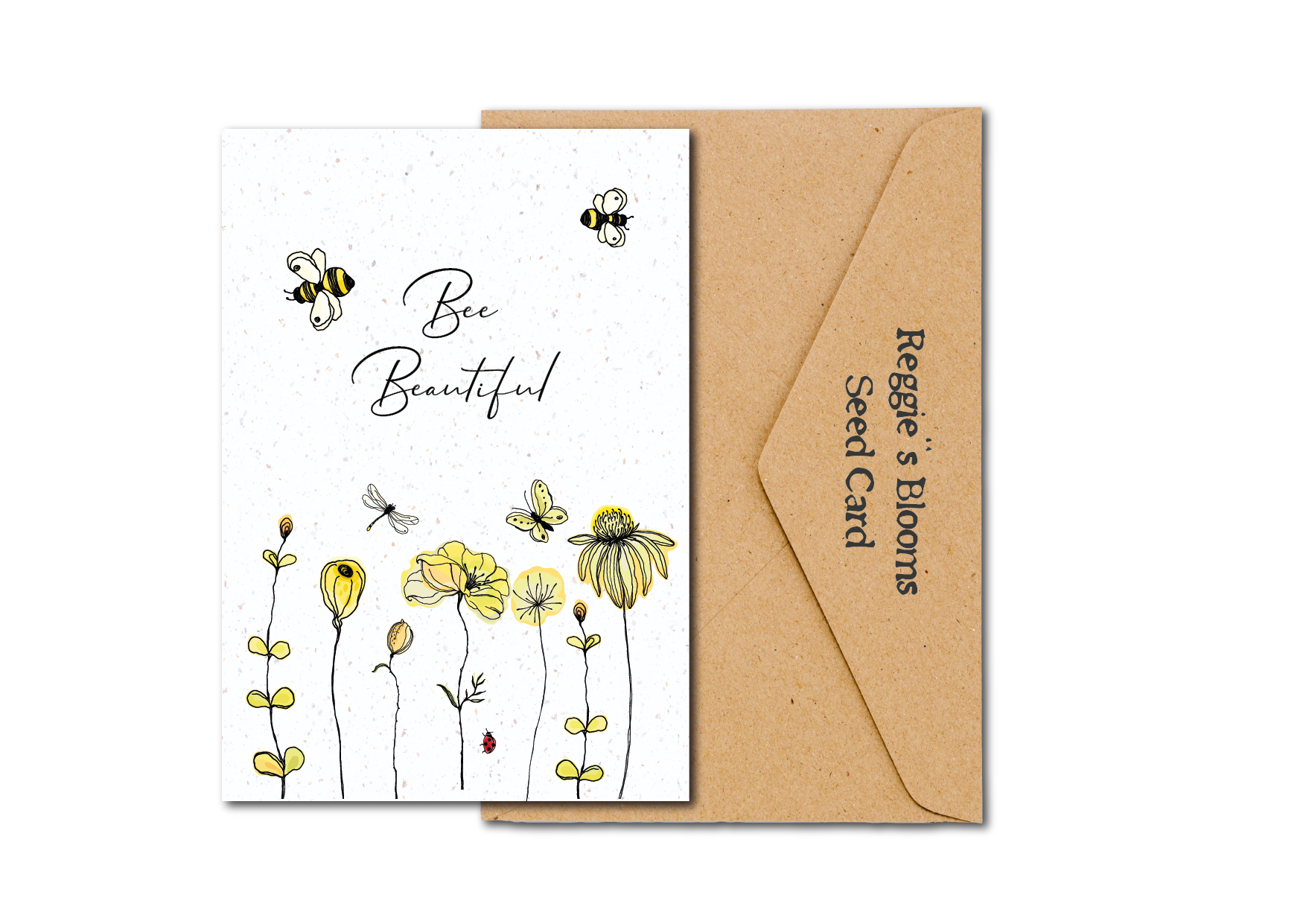 Bee Beautiful Wildflower Plantable Seed Card – Garden Wildlife