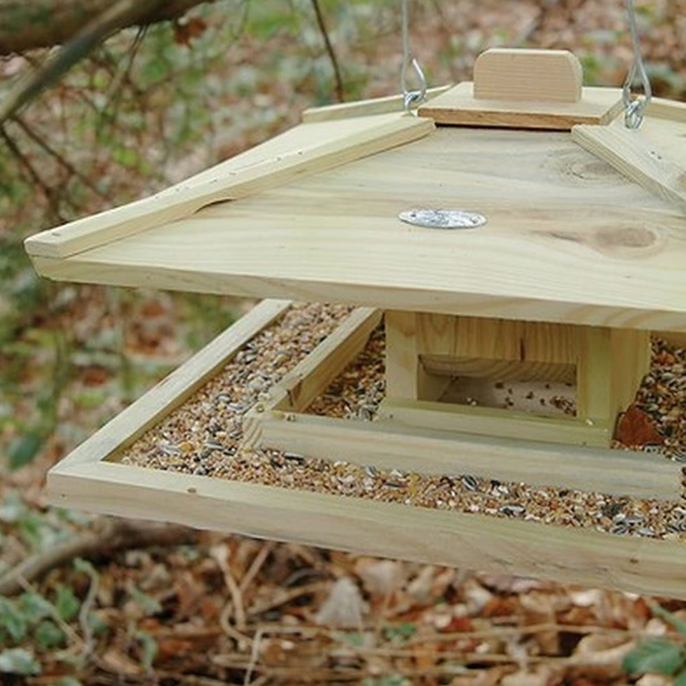 Wooden Bird Feeder & Stations