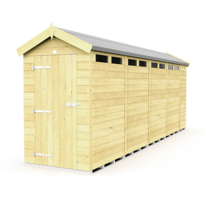 4ft x 19ft Apex Security Shed