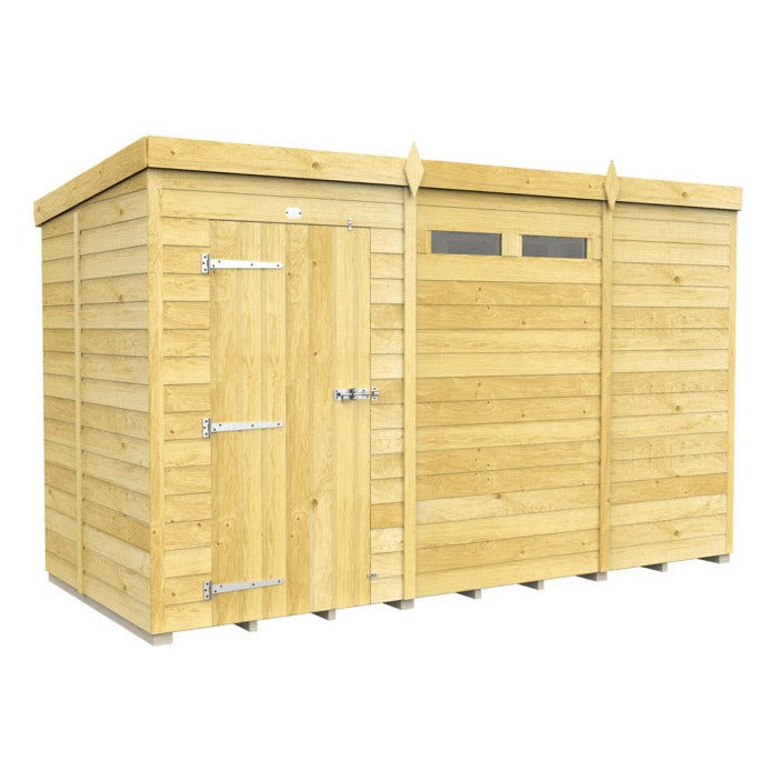 11ft x 5ft Pent Security Shed - Single Door