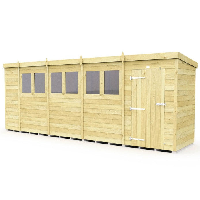 19ft x 4ft Pent Shed