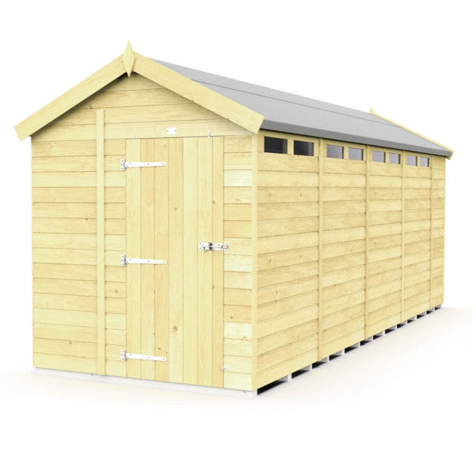 7ft x 18ft Apex Security Shed