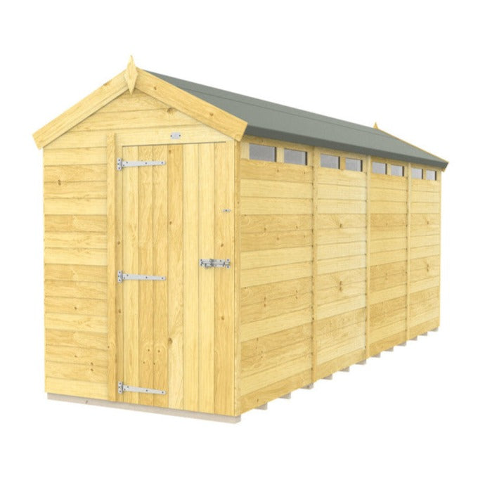 5ft x 16ft Apex Security Shed