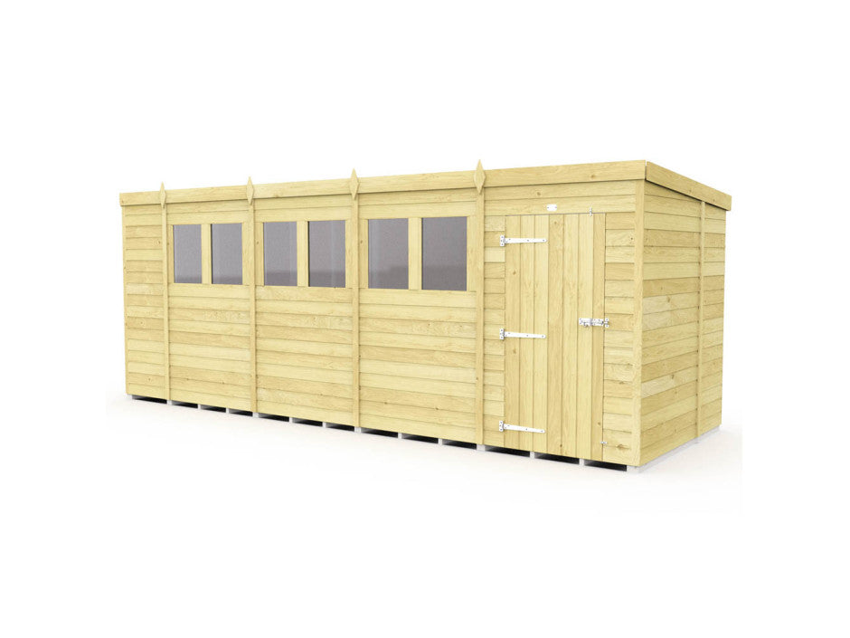 18ft x 6ft Pent Shed