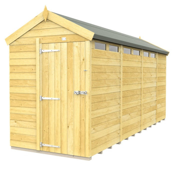 5ft x 15ft Apex Security Shed