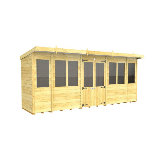 4ft x 16ft Pent Summer House