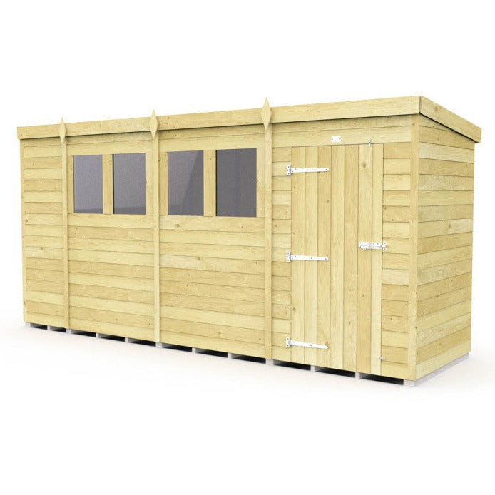 14ft x 4ft Pent Shed