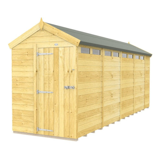 5ft x 18ft Apex Security Shed