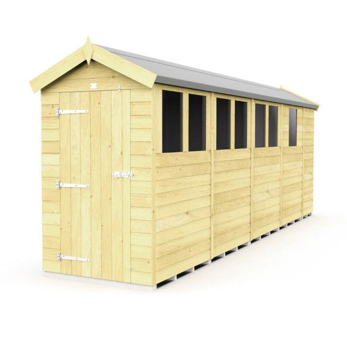 4ft x 17ft Apex Shed