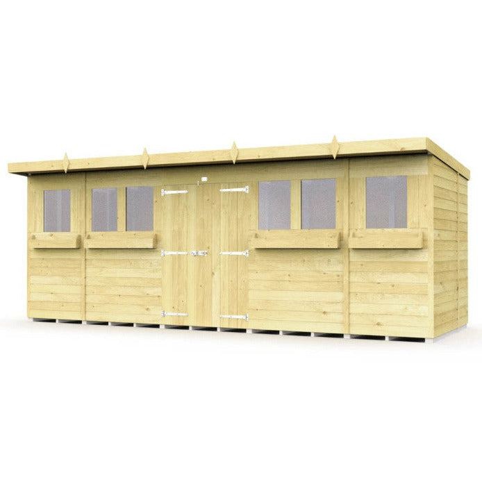 18ft x 7ft Pent Summer Shed