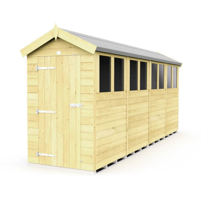 4ft x 16ft Apex Shed