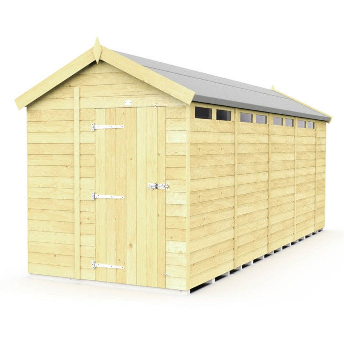 6ft x 18ft Apex Security Shed