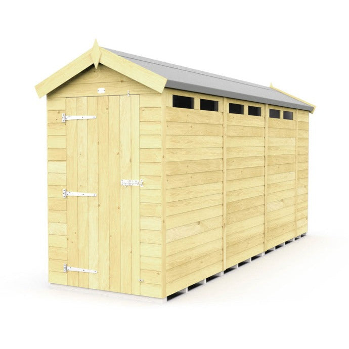 4ft x 14ft Apex Security Shed