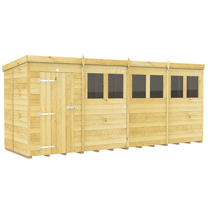 16ft x 5ft Pent Shed