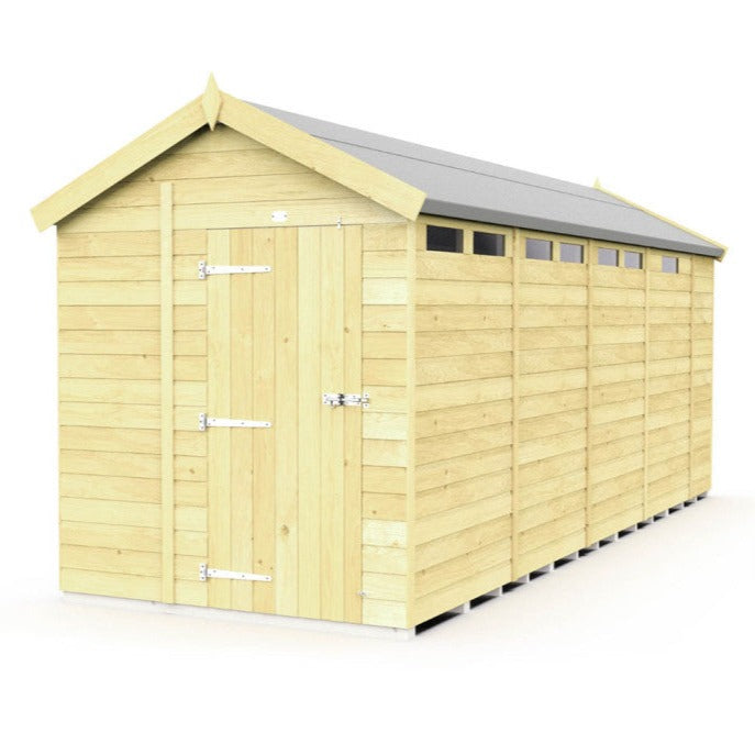 6ft x 17ft Apex Security Shed