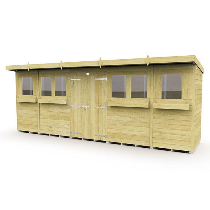 18ft x 4ft Pent Summer Shed