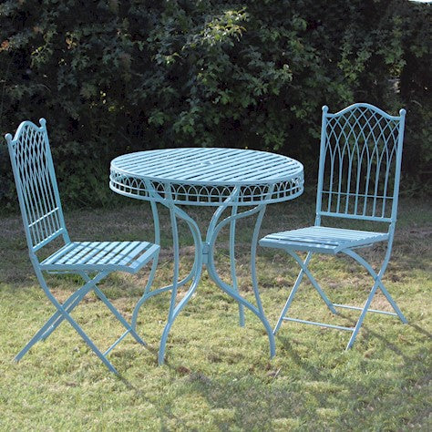 Ascalon Hampton 3 Piece Bistro Set - 'Powder Blue'