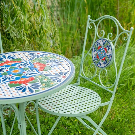 Ascalon Mosaic Bistro Set Piece Green1