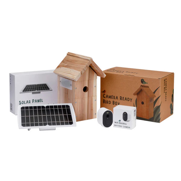 Gardenature Solar Powered Battery WiFi Bird Box Camera System