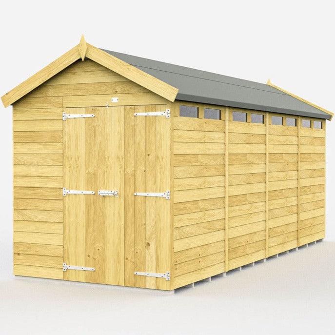 7ft x 16ft Apex Security Shed