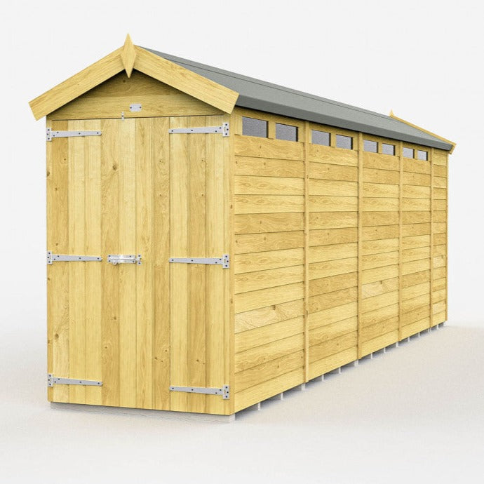 4ft x 18ft Apex Security Shed