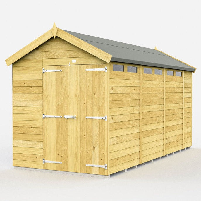 6ft x 15ft Apex Security Shed