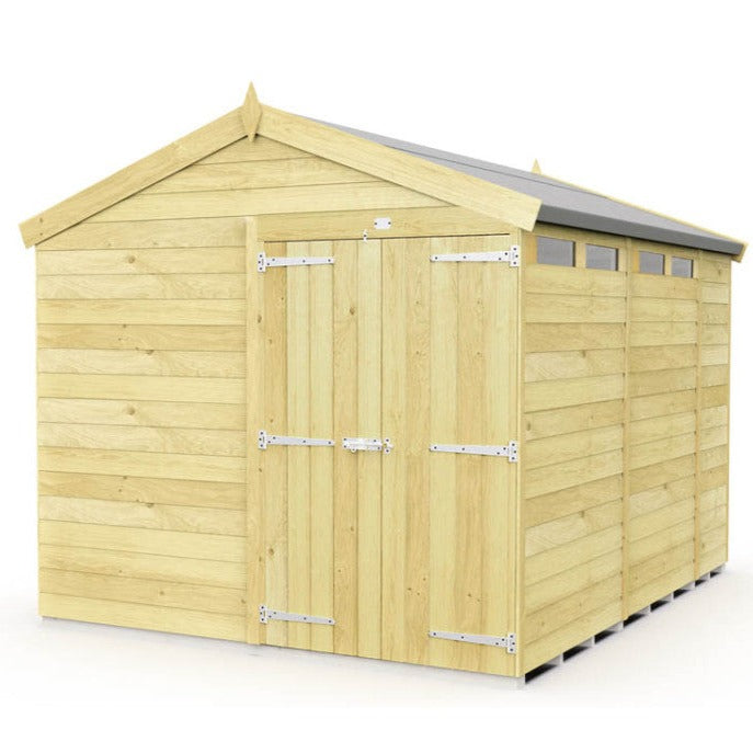 8ft x 10ft Apex Security Shed