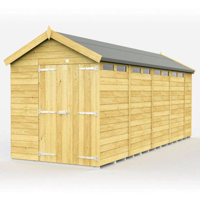 7ft x 19ft Apex Security Shed