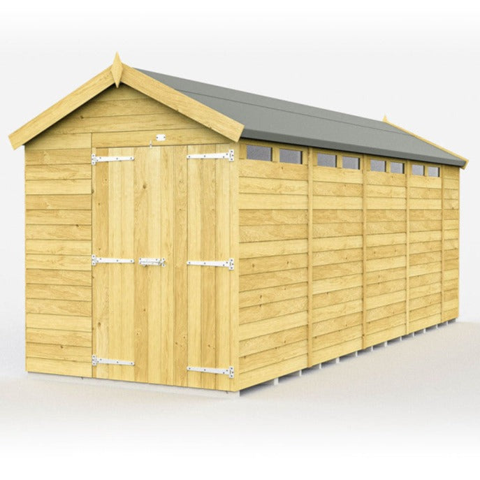 6ft x 19ft Apex Security Shed