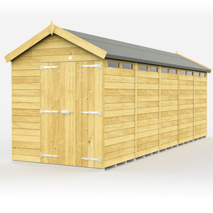 6ft x 20ft Apex Security Shed