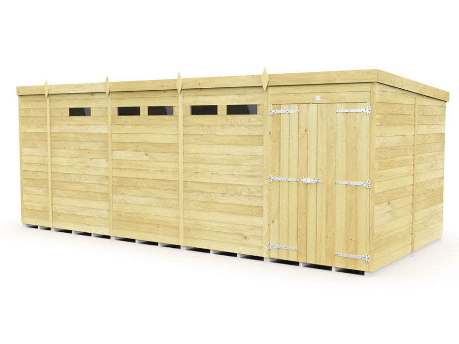 17ft x 8ft Pent Security Shed