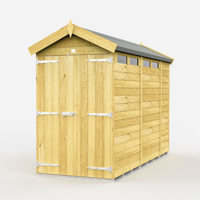 4ft x 10ft Apex Security Shed