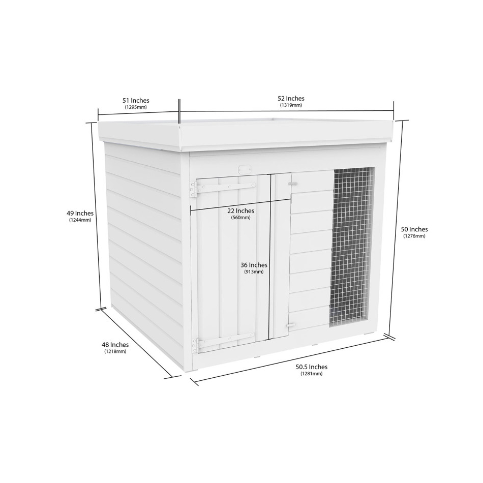 4ft x 4ft Dog Kennel and Run