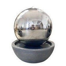 Tranquility Medium Stainless Steel Sphere & Resin Base Water Feature