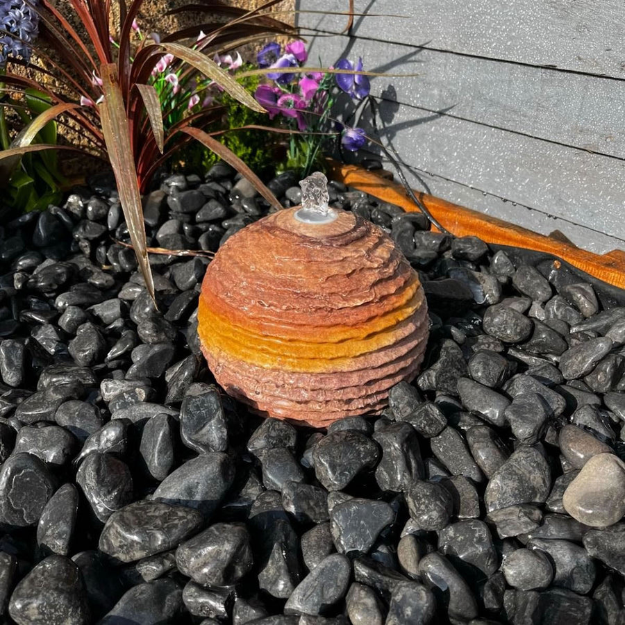Tranquility 20cm Rough Sandstone Sphere Water Feature