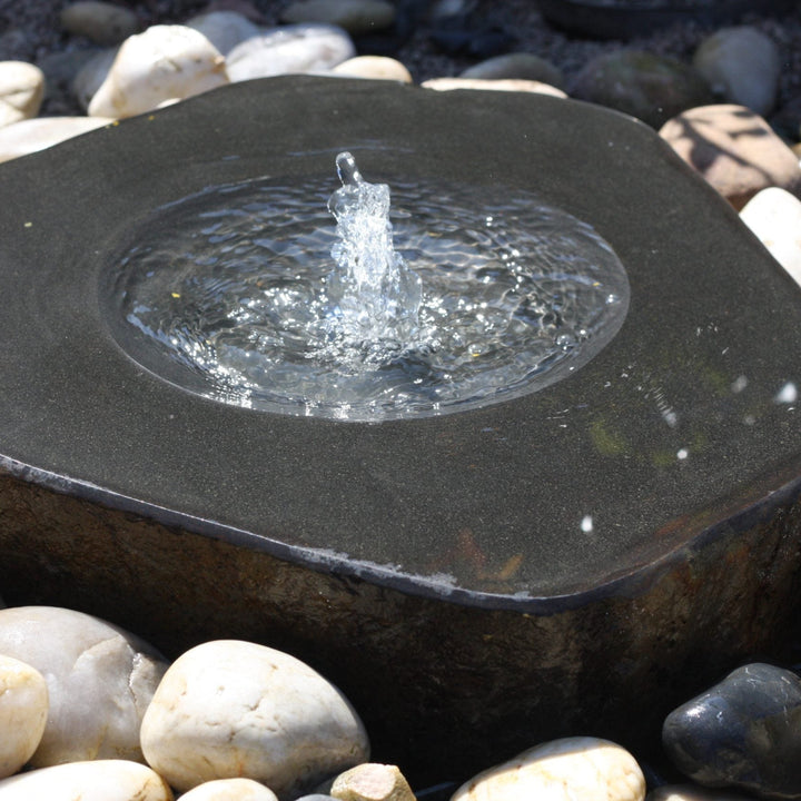 Eastern Connections Basalt Water Feature Babbling with polished dish top natural